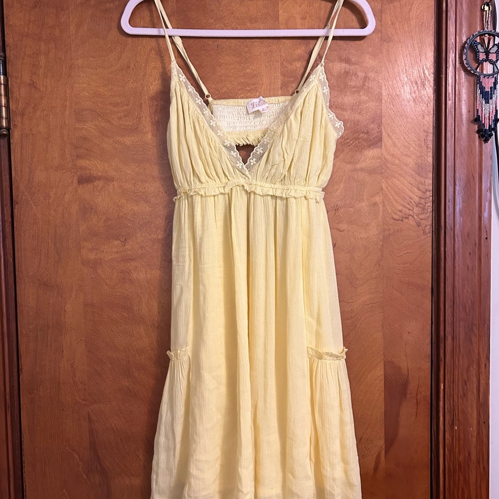Light Yellow Spaghetti Strap Sundress